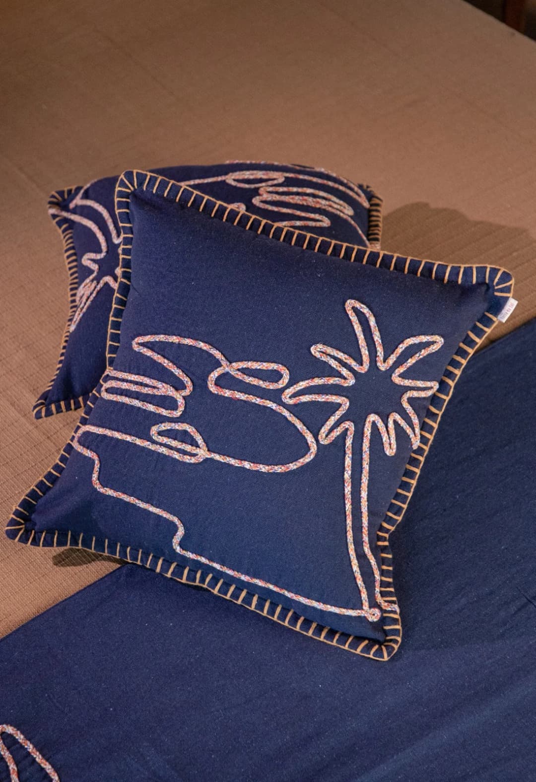 Capa de almofada Praieira Coqueiro 50x50cm