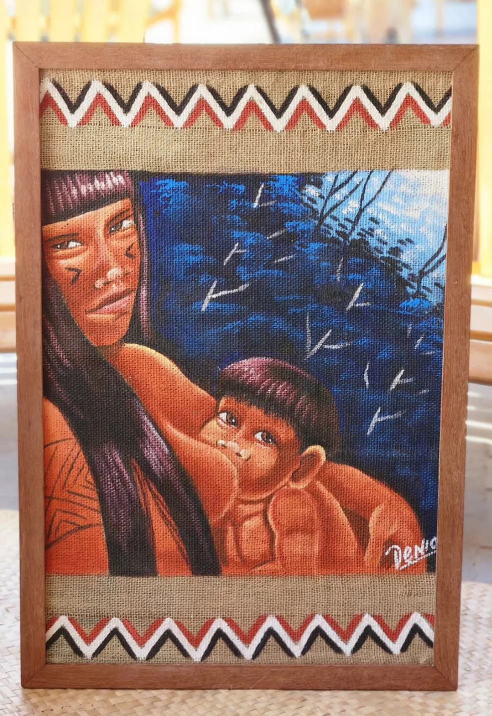 Quadro Indígena de Tela Amazônia.