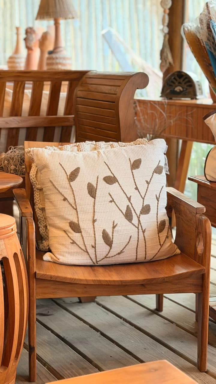 Capa de almofada Galhos e folhas 50x50cm