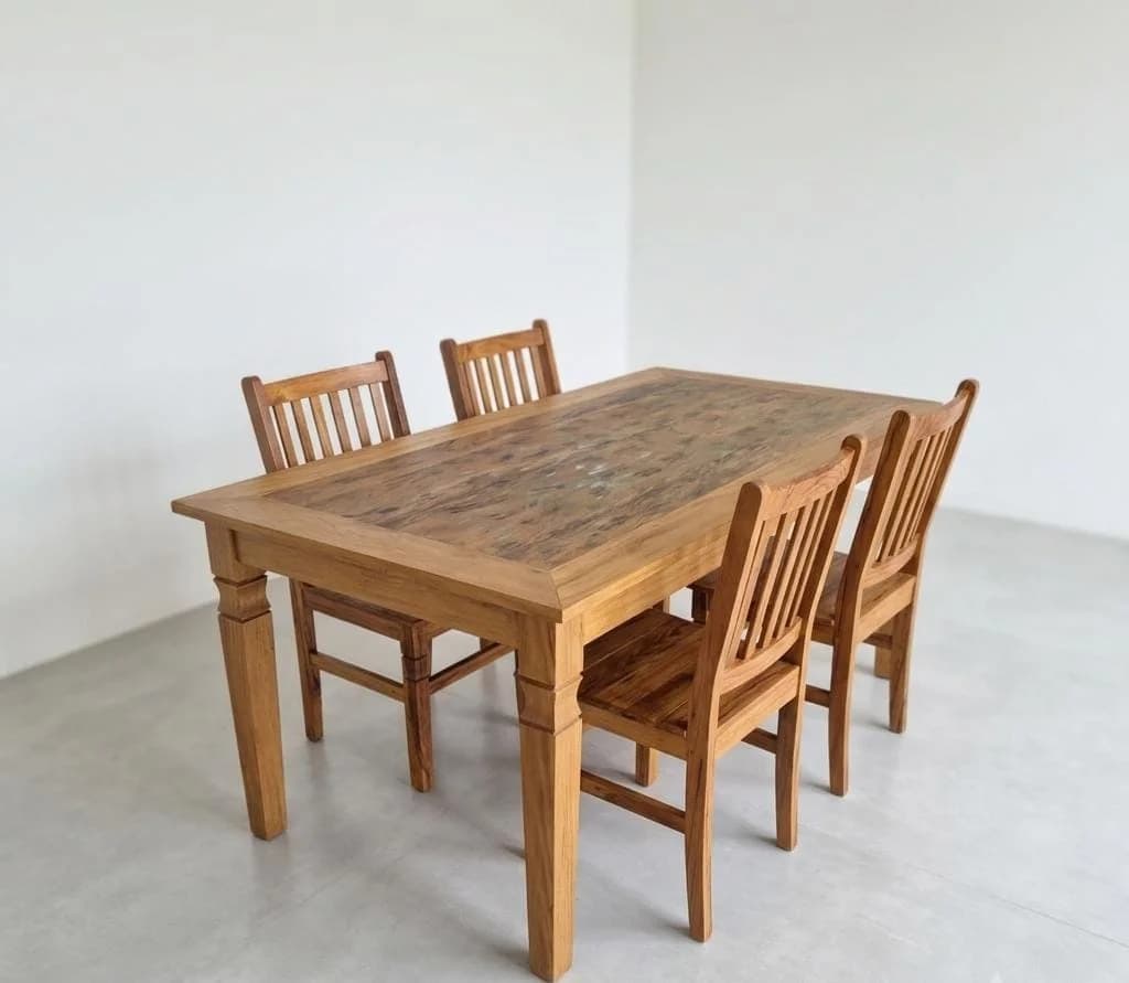 Mesa 4 lugares 1,5M - Peroba Rosa com Pátina