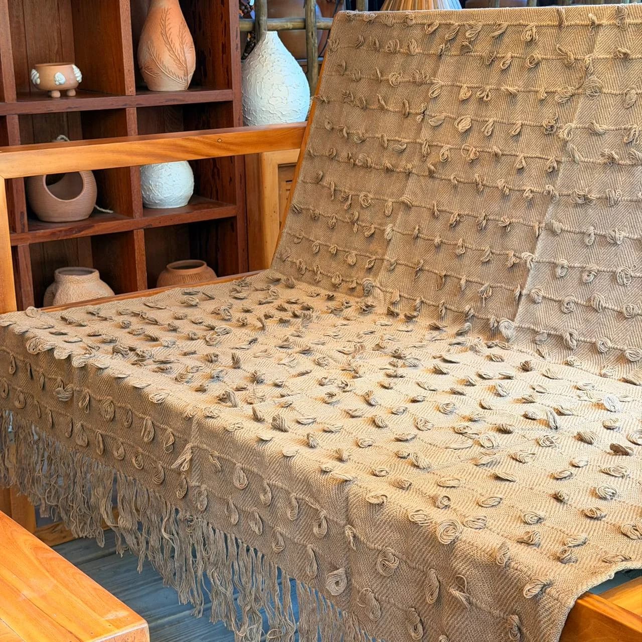 Xale Nozinho Dupla Face Caramelo 1,60x1,40 3