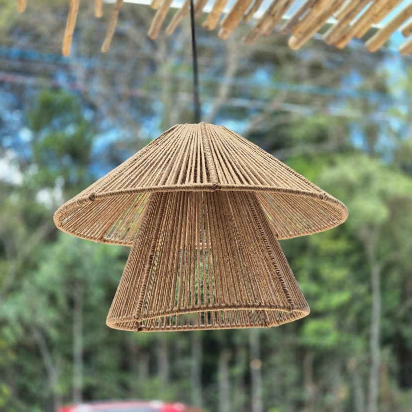 Luminária Rami Chapéu Duplo PS-27 46cmx37cm