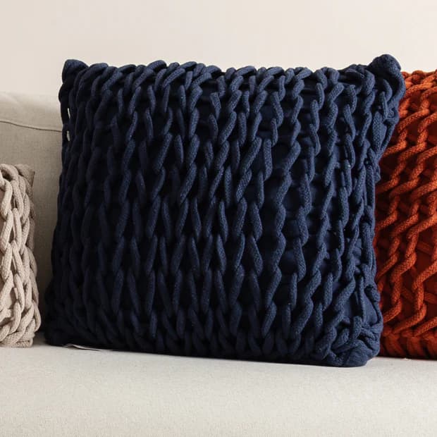 Capa de almofada Ponto Crochê 50cmx50cm 3