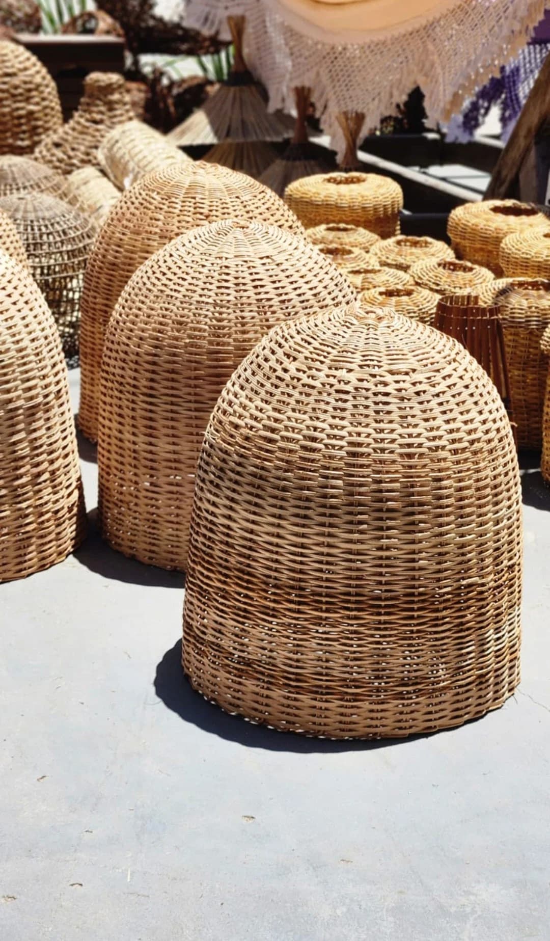 Luminária Cilindro 50 X 45 Cipó Raspado