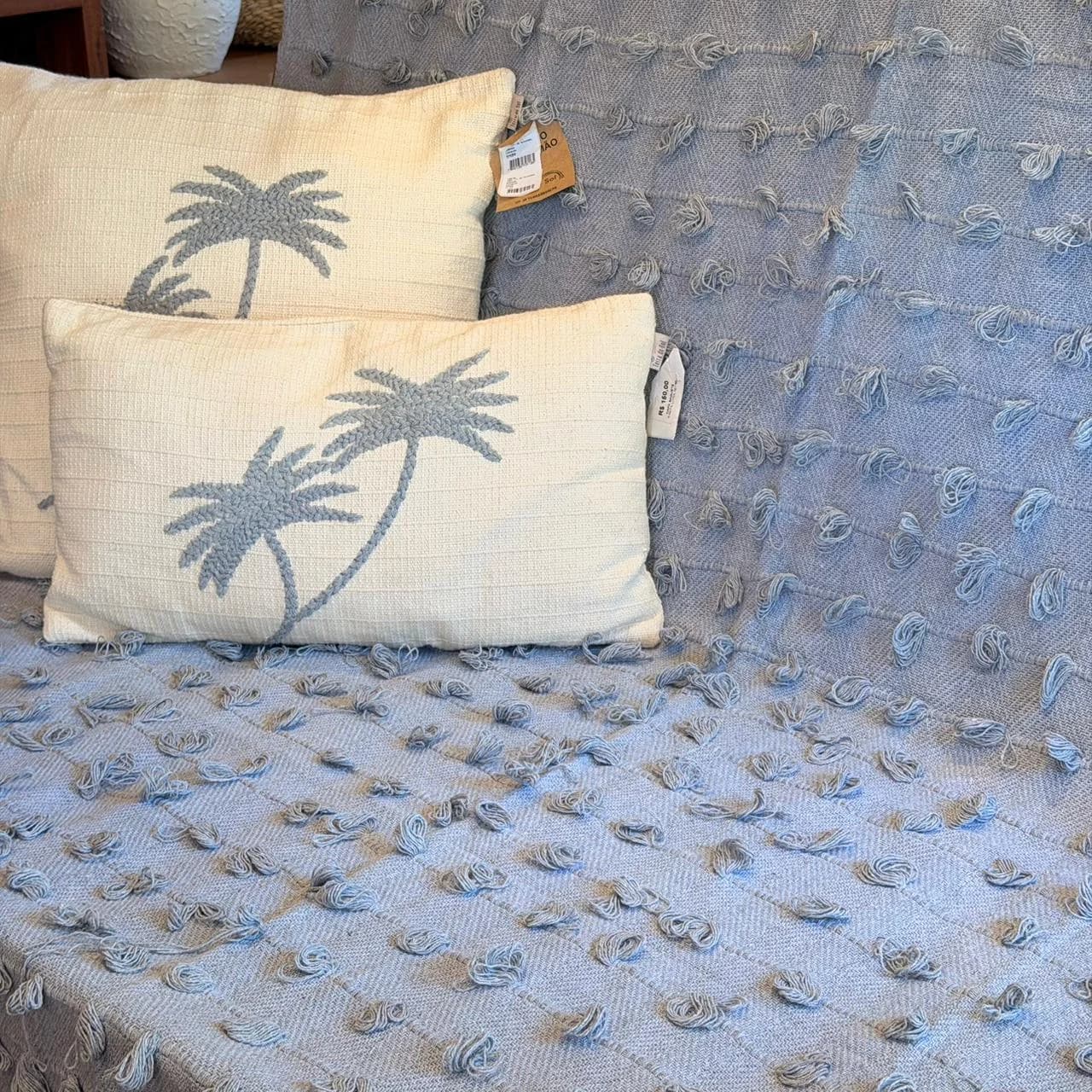 Xale Nozinho Dupla Face Inteiro Azul 1,60x1,40 2