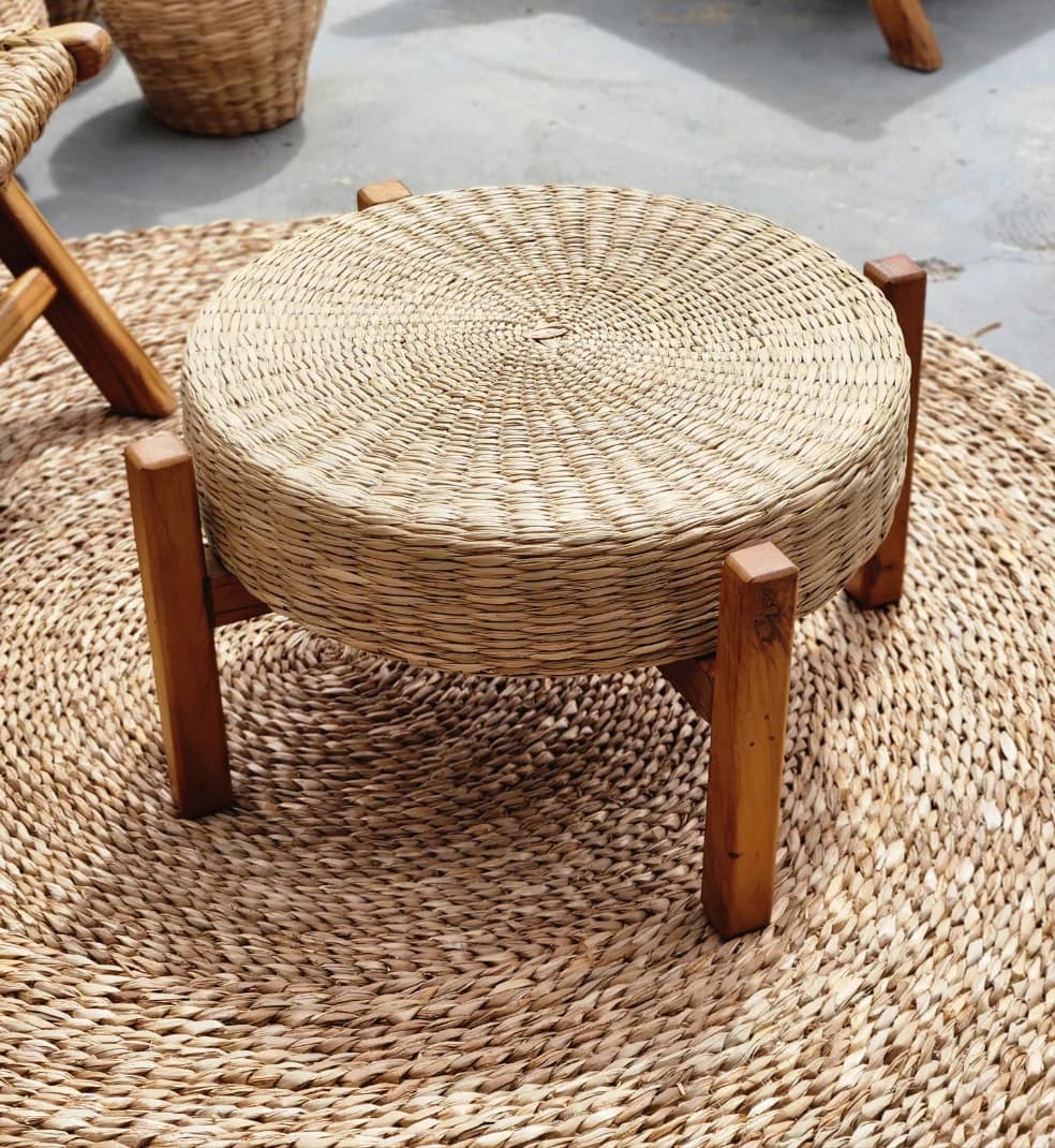 Mesa de Centro/Apoio de Taboa.