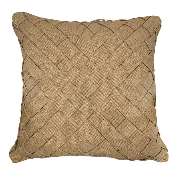Capa de Almofada Trancê Diagonal Caramelo 50cmx50cm 2