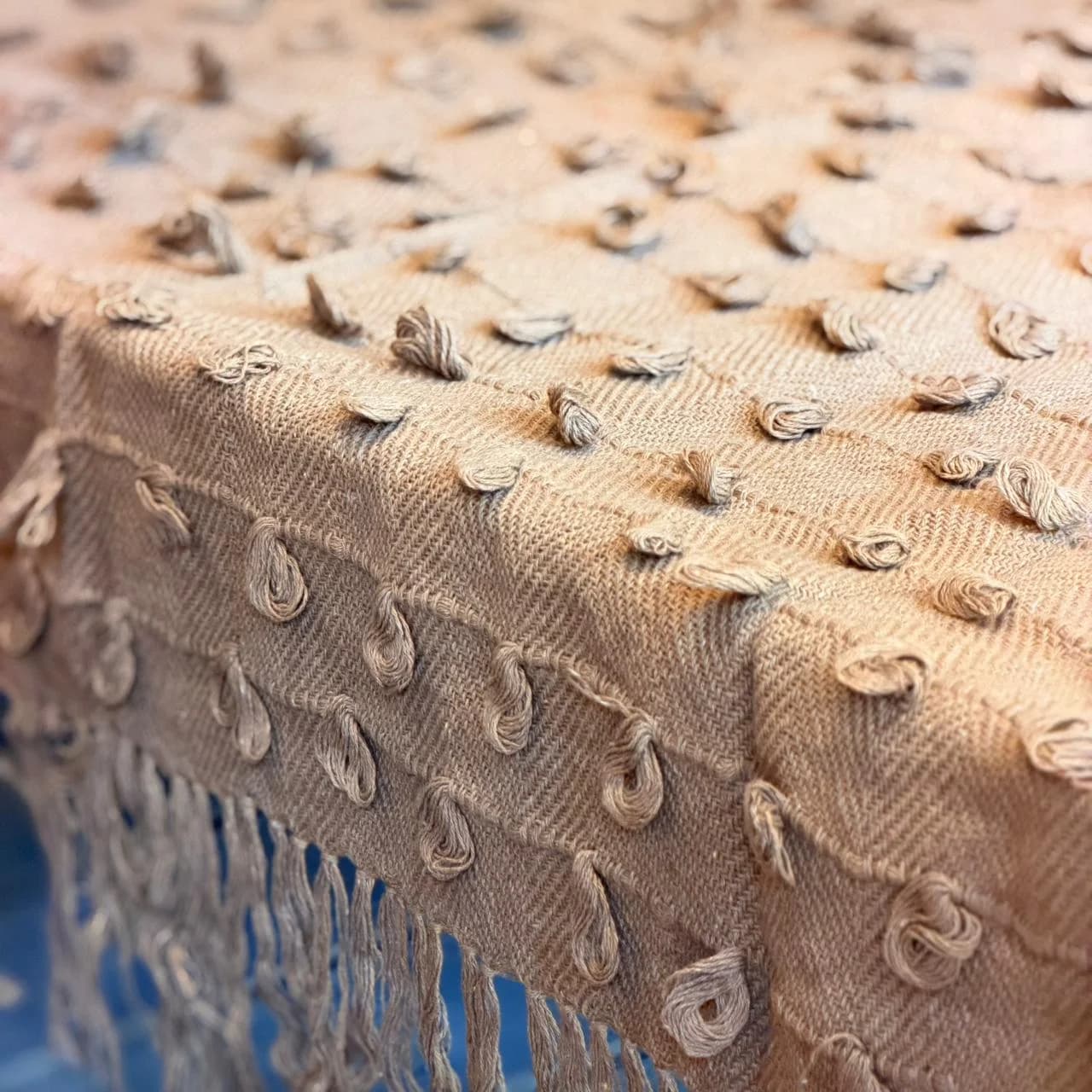Xale Nozinho Dupla Face Caramelo 1,60x1,40