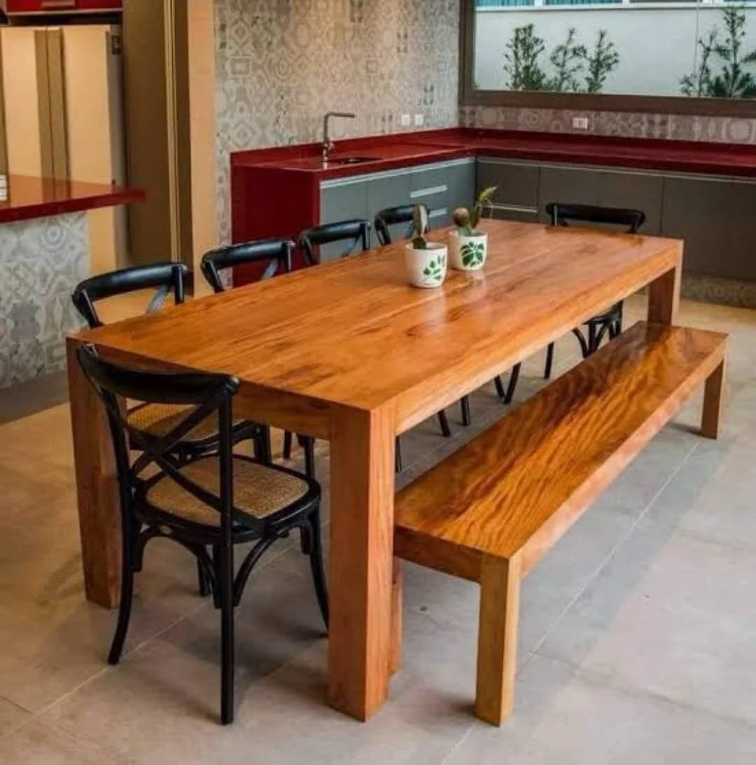 Mesa Suruca de Madeira Peroba. 2,0 x 0,80
