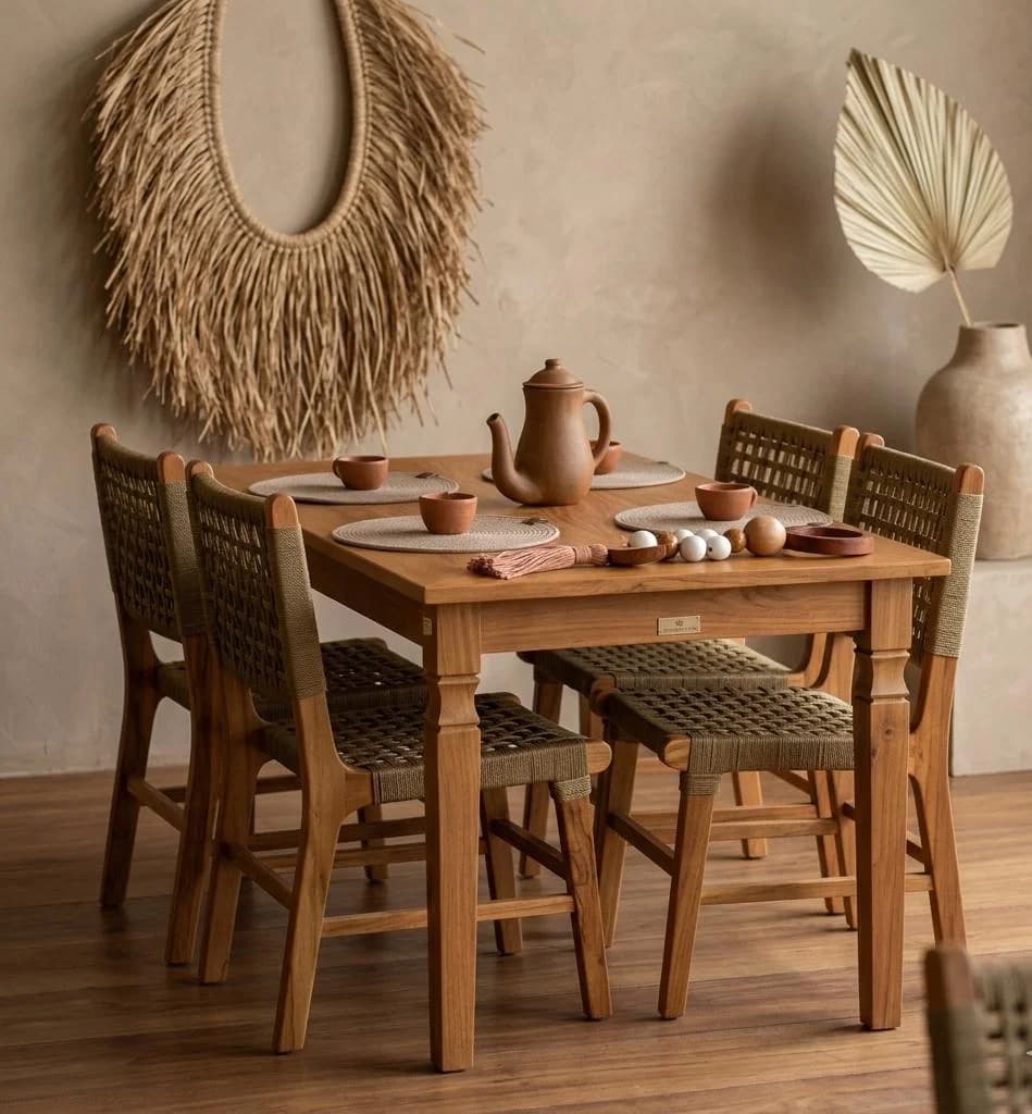 Mesa de 4 Lugares 1,5m Peroba